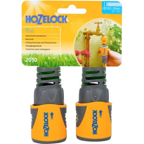 Hozelock Pack of 2 Quick Connectors with AquaStop for 12.5 and 15 cm Tubes (Model 2050P0025)