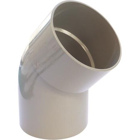 Coude pvc 45° mf ø 80 raccord évacuation - Interplast (1/3)