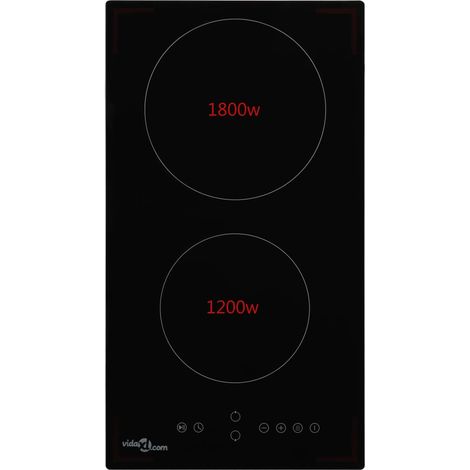 INLIFE Plaque de cuisson Céramique 2 brûleurs Contrôle tactile 3000 W