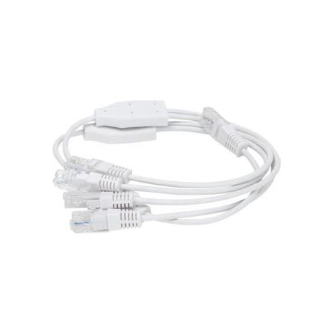 Gewiss – Cordon multiplicateur RJ45 1 entrée 4 sorties – Câble réseau 1m – Gaine PVC – Conducteurs rigides classe 2 – Couleur gris
