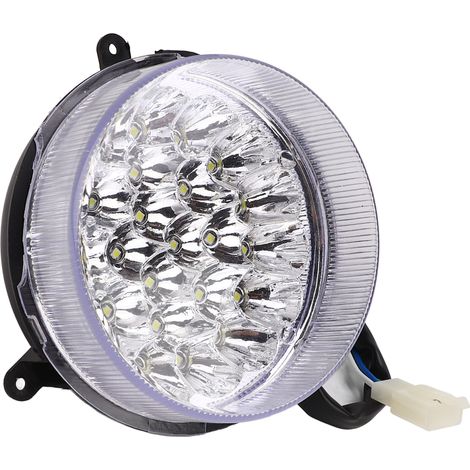 Phare avant rond 4,3 pouces (11 cm) à 3 fils, 12 V CC, 3 fils, pour karting et quad 50 cc, 70 cc, 90 cc, 110 cc, 125 cc, 150 cc et 200 cc. (1/5)