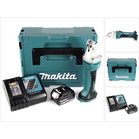 Makita DJS 161 RT1J 18 V Li-Ion Akku Blechschere im Makpac + 1 x 5,0 Ah Akku + Ladegerät