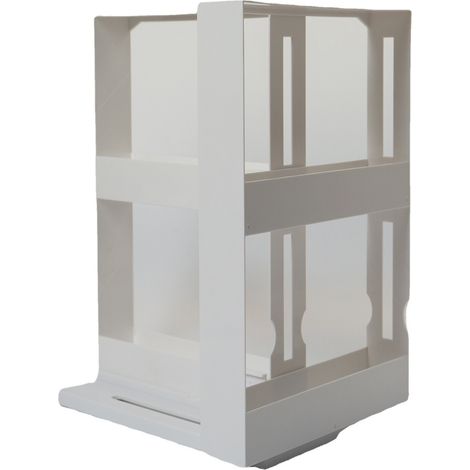 Organisateur à épices rotatif antidérapant, support à épices pivotant à 60°, pour placard de cuisine, comptoir, présentoir de salle de bain (1/5)