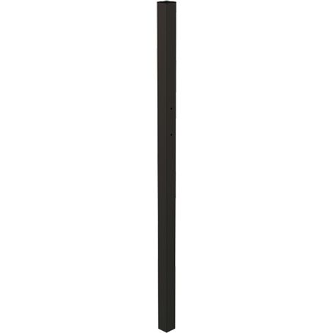 ALBERTS Klobenpfosten Doppelt. Chaussee, Circle, Alu, matt schw.Kst.b.z.Einbet.89x89/1800mm (1/3)