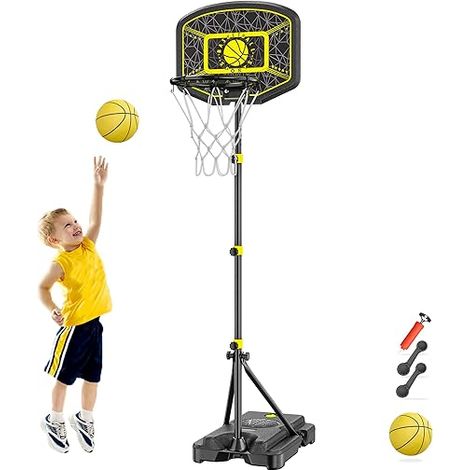 Basketball Hoop for Children, Adjustable Height 110-190 cm, Outdoor and Indoor Toys for Kids (1/5)