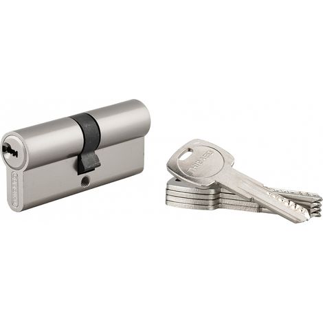 Cilindro europeo TRAFIC 6 35 x 35 mm, nichelato, funzione emergenza, 5 chiavi – THIRARD (1/5)