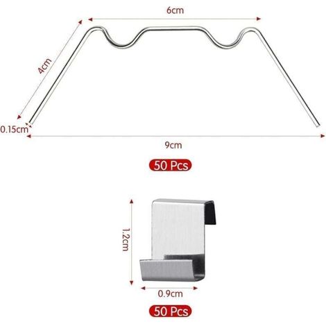 Clips de vitrage pour serre – Lot de 100 pièces (50 clips W + 50 clips Z) en acier inoxydable, résistants et universels