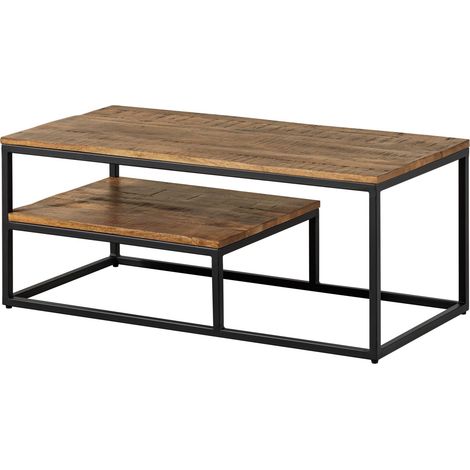 Couchtisch Mango 100x50x43 hellbraun geölt LOUNGE COLLECTION 101