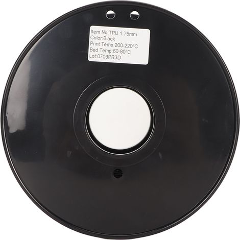 Filament TPU Flexible 1.75mm Noir Haute Vitesse 95A - Bobine de 8kg pour Imprimantes 3D FDM - Antibouchage (1/5)
