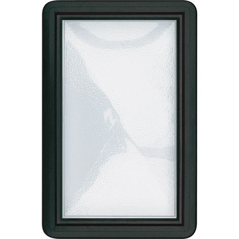 Centrale Brico – Hublot pour porte de garage coulissante Ep.22 à 26 mm – Fixation par clipsage – Apport de lumière – Thermoplastique noir