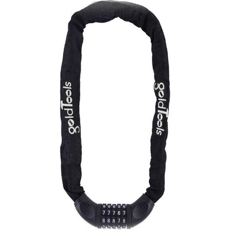 Catenaccio per bicicletta scooter moto catena di sicurezza antifurto in acciaio rivestita in tessuto con combinazione numerica 5 cifre 120 cm spessore 5.5 mm