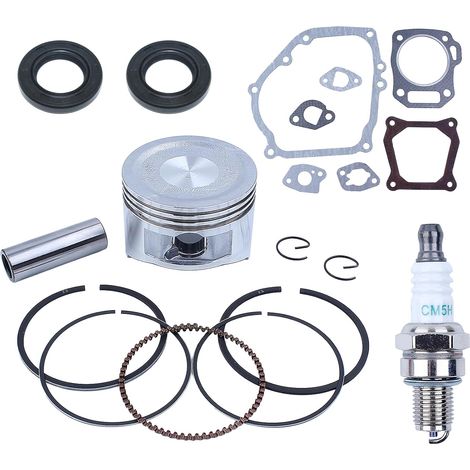 Kit de reconstruction de joints d'huile et segments de piston 68mm pour Honda GX160 GX200 168F 5,5/6,5CV 2-3,5 kW générateur à essence moteur de coupe avec bougie de remplacement 13101-ZF7-010 13101-Z