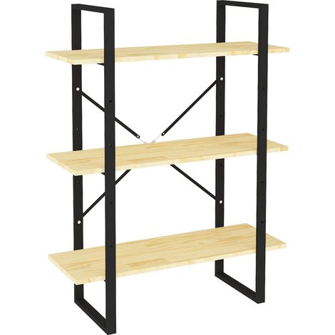 vidaXL Libreria a 3 Ripiani 80x30x105 cm in Legno Massello di Pino (1/5)