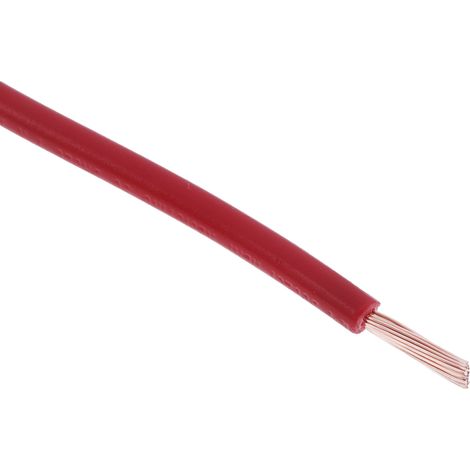 RS PRO Fil de câblage, section 1 mm², 1000 V Rouge Cuivre, Maximum +70 °C, 100m ( Prix pour Bobine de 100 Mètres )