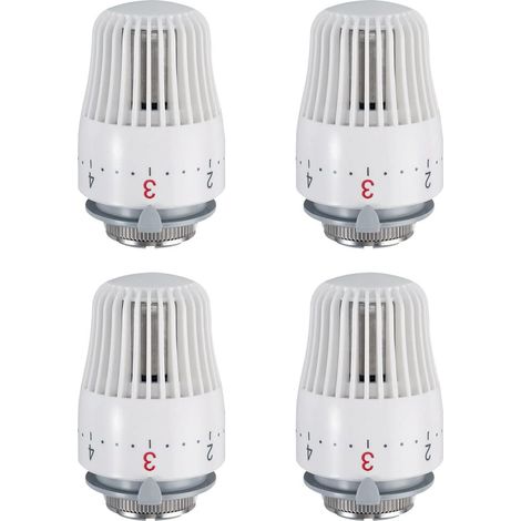 4er Set Thermostatkopf, Ersatzkopf für M30 x 1,5 Heizkörperventil, Thermostatisches Heizkörperventil