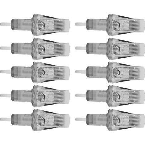 10 aiguilles à cartouche d'ombrage professionnelles jetables en acier inoxydable à lame plate 1229M1 (1/5)