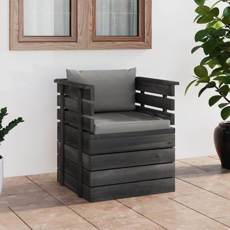 Fauteuil de jardin avec coussins Bois de pin (1/5)