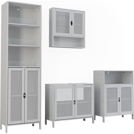 Conjunto de muebles de baño Liora, Blanco, 4 partes, Vicco (1/5)