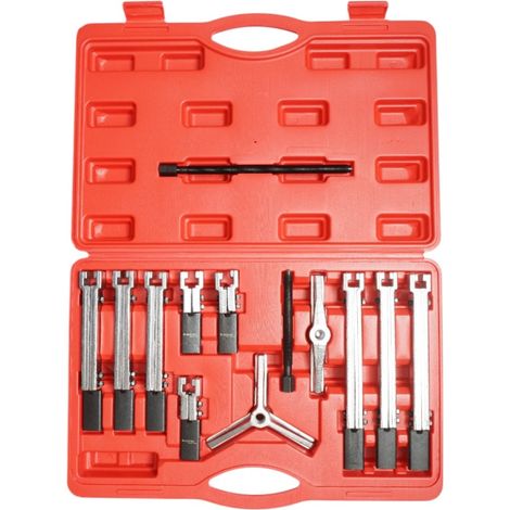 Kit estrattore cuscinetti a 2 e 3 bracci 100/200/250mm 13 pezzi Breckner Germany (1/5)