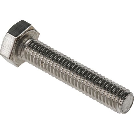 Vis à tête hexagonale, Acier Inoxydable A4 316 Brut, M6 x 30mm ( Prix pour Sachet de 50 )