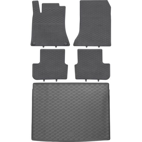 Juego de alfombrillas de goma para coche y alfombrilla para maletero para Mercedes Clase B W246 SUV (10/2011-12/2018).