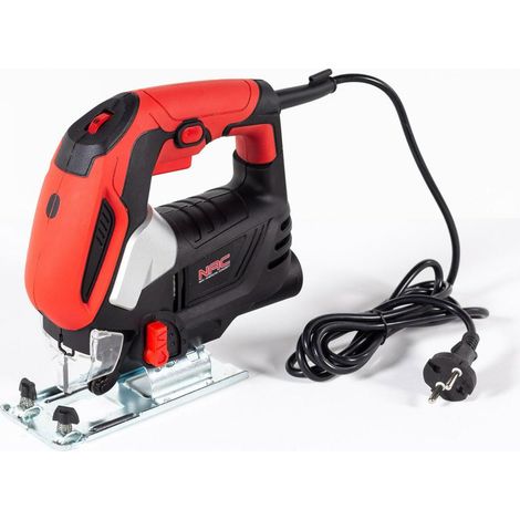 Sierra Caladora Eléctrica NAC JSE60-B-PT 600W para cortes precisos en madera y metal, con regulación de velocidad y sistema de cambio rápido de hoja