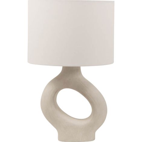 Home Deluxe Grande lampe de table asymétrique LOLA - Beige