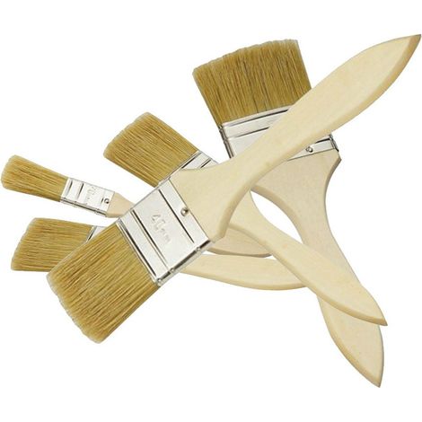 Satz mit Pinseln 5 Flachpinsel 20, 30 x 2, 40 und 50 mm