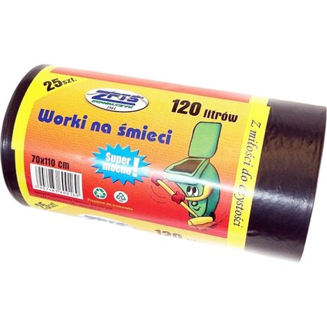 ZPTS Kowalczyk Müllsäcke Schwarz 120L 25 Stück (1/4)