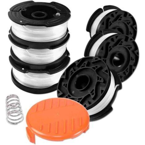Black & Decker Trimmerfadenspule - 6er-Pack Ersatzspulen - Kompatibel mit verschiedenen Modellen - Strapazierfähige Schnur für effiziente Gartenpflege. (1/4)
