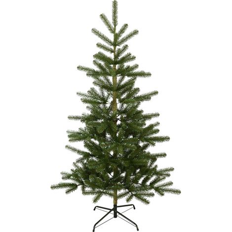 Star 606-07, sapin de Noël "Visby", avec pied en métal, plastique, vert, 10,6 x 10,6 x 18,0 cm