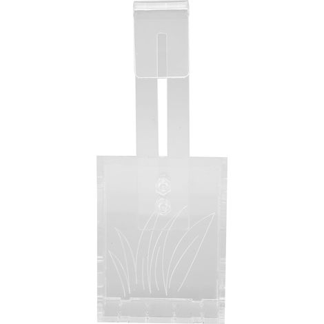 Pot de fleurs aquatique pour aquarium en acrylique transparent, suspendu avec crochet et trous. Petit crochet. (1/5)