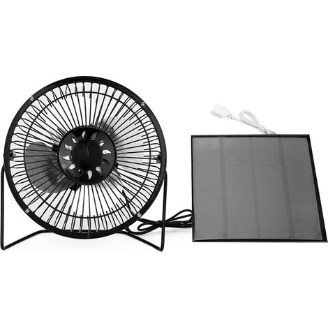 Mini ventilateur portable 4.5W USB alimenté par panneau solaire pour la ventilation, la maison, les voyages et la pêche (1/5)