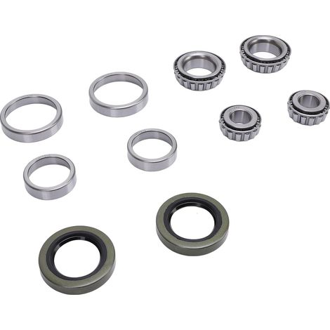 Kit de Roulements de Roue de Remorque, 2 Jeux avec 6 Roulements en Acier chromé et 2 Joints d'huile pour Essieux de 1,25 et 0,75 Pouces, Assemblage de Moyeu Robuste (1/5)