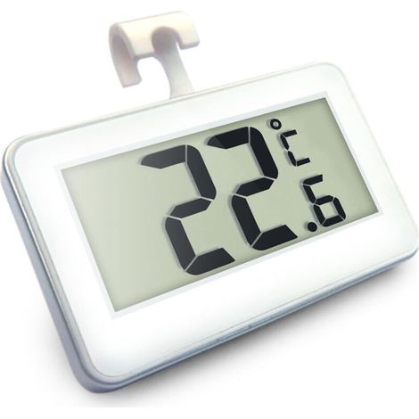 Thermomètre pour frigo ou congélateur/thermomètre de frigo congelateur, thermomètre de réfrigérateur avec lcd numérique pour maison, restaurant, bar et café, clair et facile à lire, blanc (1/5)