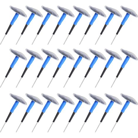 24 pièces bouchon champignon patch caoutchouc réparation crevaison pneu sans chambre universel pour voiture moto véhicule électrique bleu 60x9mm 3 (1/5)
