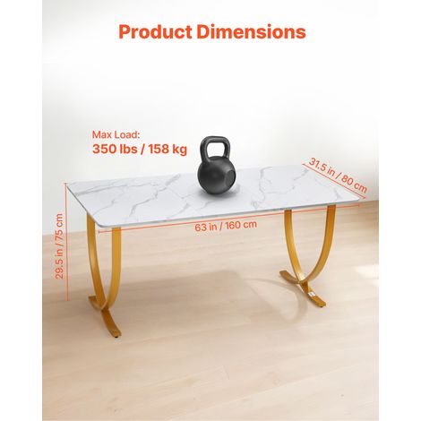 Bureau de direction 160 x 80 cm grande table d'ordinateur moderne (1/5)