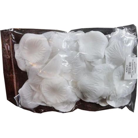 Pétalos de rosa de tela empaquetados en una bolsa blanca. (1/2)