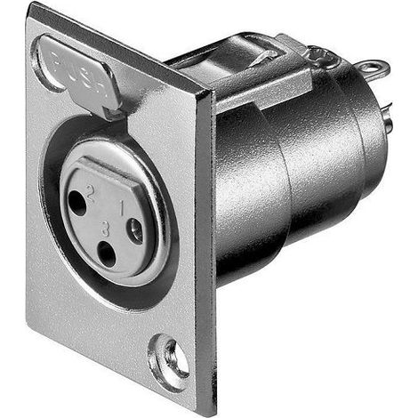 Wentronic XLR 187-3 XLR FM Acero Inoxidable - Conector (Acero Inoxidable) (1/4)