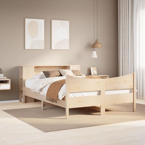 Massivholzbett ohne Matratze 135x190 cm Kiefernholz