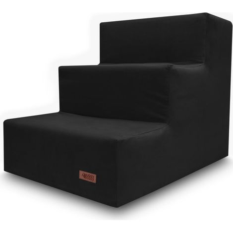 Escaleras para perros para sofá y cama, color negro, York Bulldog, Huggy Doggy Climber S (1/5)