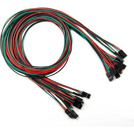 10 pcs/lot 70cm 3 Pin Female to Female Jumper Wire Dupont Cable designed for connecting components in 3D printers for Arduino main boards and module sensors (1/4)