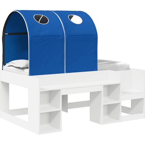 Maison Exclusive - Bett mit Tunnel 4 pcs Weiß und Blau Holzwerkst