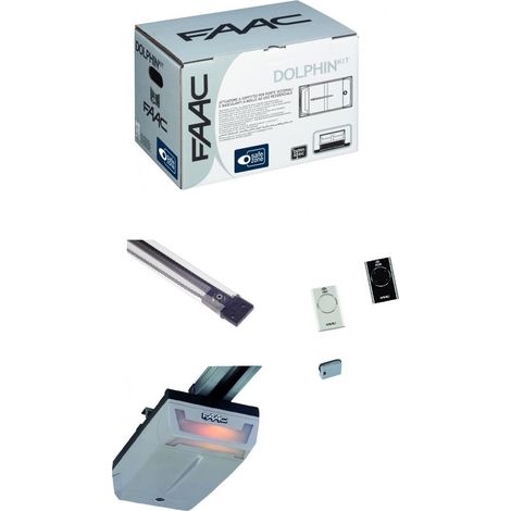 Faac – Kit de motorisation de garage D600 – Rail à courroie 3000mm – Force de traction max. 60kg – Automatisme électromécanique 24V