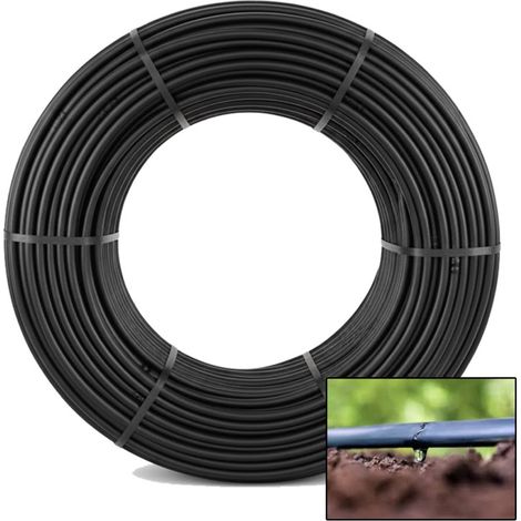 Tropfschlauch 16 mm, 40 cm 100 m Perlschlauch Tropfrohr 16 mm Tropferabstand schwarz
