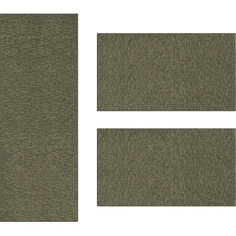 Descente de lit Bermuda Vert 1 tapis 67 x 250 cm + 2 tapis 67 x 140 cm (1/5)