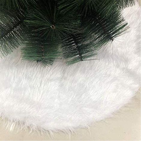 Tappeto Bianco Pelliccia Gonna Base copri piede per Albero di Natale decorazioni feste natalizie casa diametro 80 o 120 cm - Diametro: diametro 120 cm (1/2)