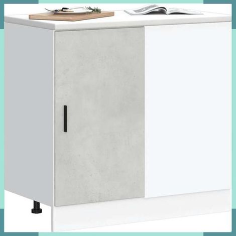 854292 Meuble sous évier 'Lyon' Gris béton Bois d'ingénierie (1/5)