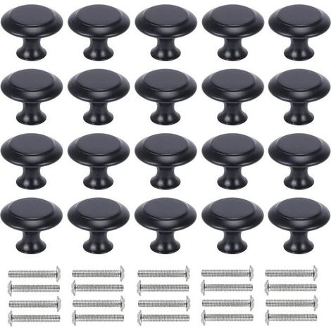 Poignées Cabinet Acier Inox Bouton de Meubles Portes Coupe Décoration Porte Cabinet Placard Tiroir Armoire de Cuisine (20 PCS) (1/4)