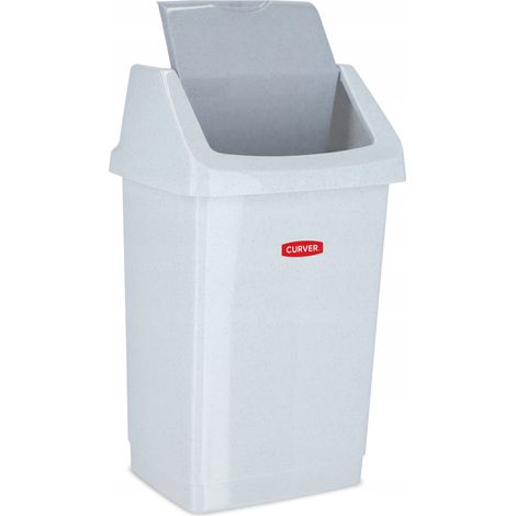 CURVER CLICK IT 50L Mülleimer, 38,5 x 33,5 x 63,5 cm, grau (175919)